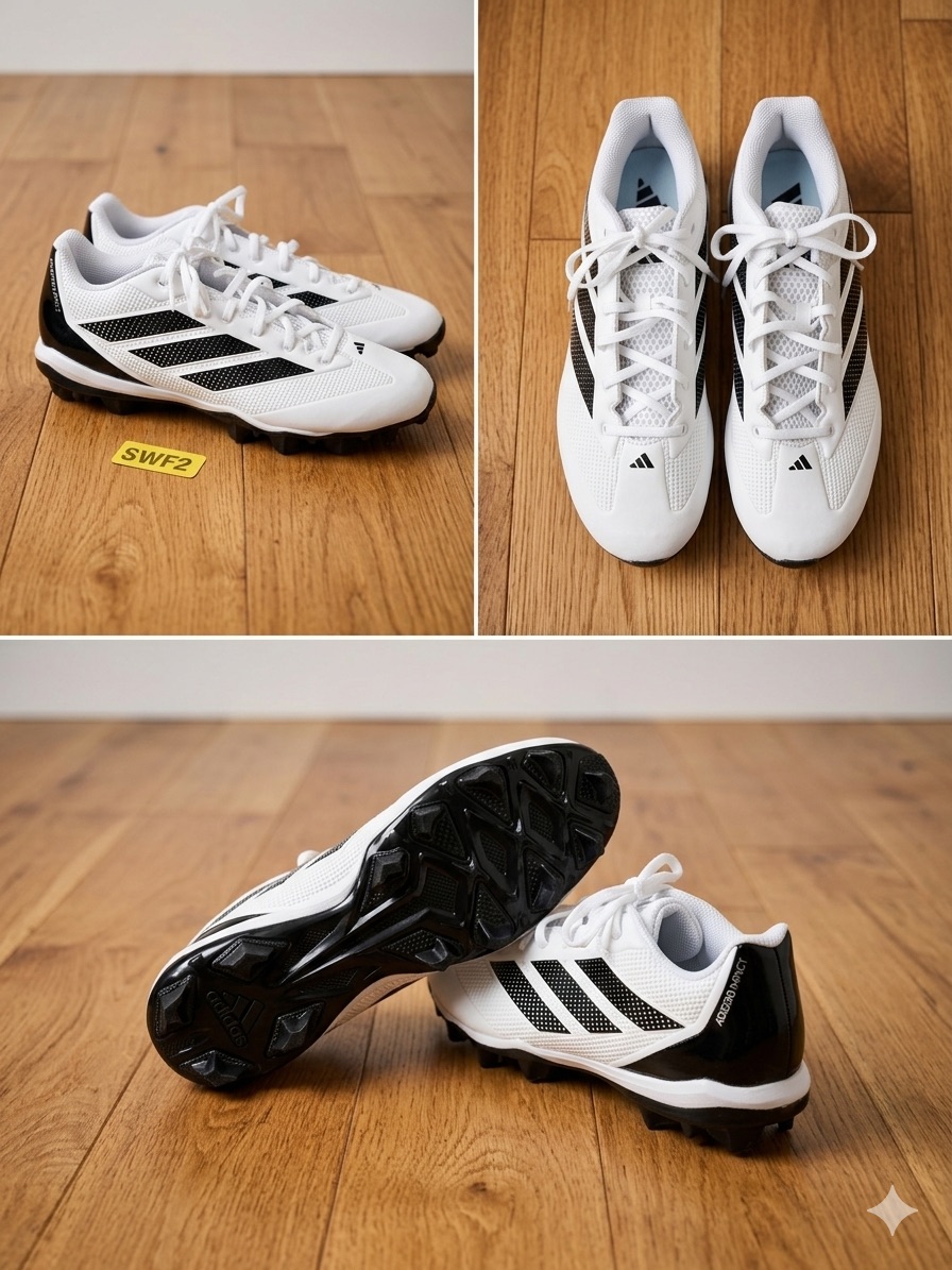 Adidas White And Black Soccer Cleats